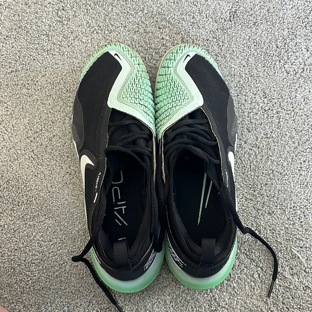Nike Black and Green Athletic Shoes